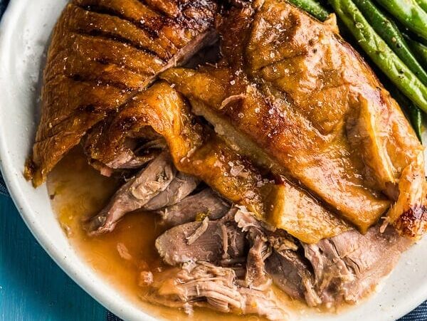 Slow roasted duck