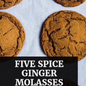 Ginger molasses cookie recipe Pinterest banner