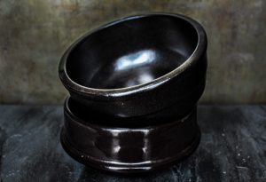 Korean earthenware stone bowls on a table