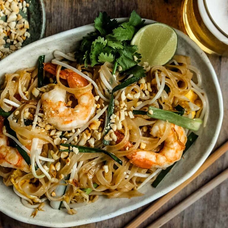 Easy Authentic Pad Thai - Pups with Chopsticks
