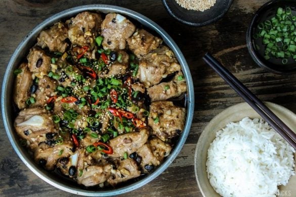 Stea Ribs Steamed Spare Ribs with Black Bean Sauce - Pups with Chopsticks