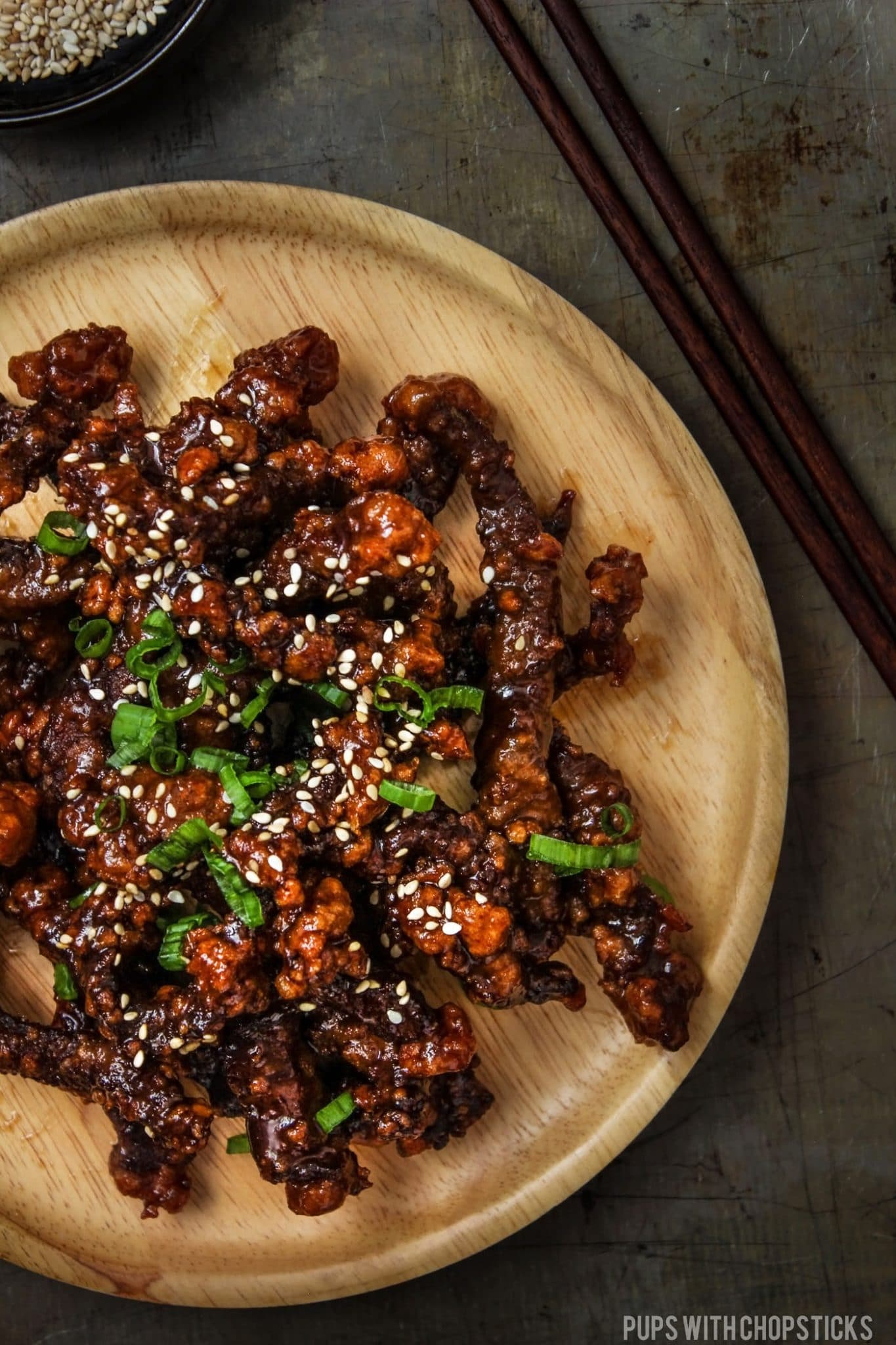 Sweet And Sticky Crispy Beef Pups With Chopsticks Remove beef from pan and set aside. sweet and sticky crispy beef
