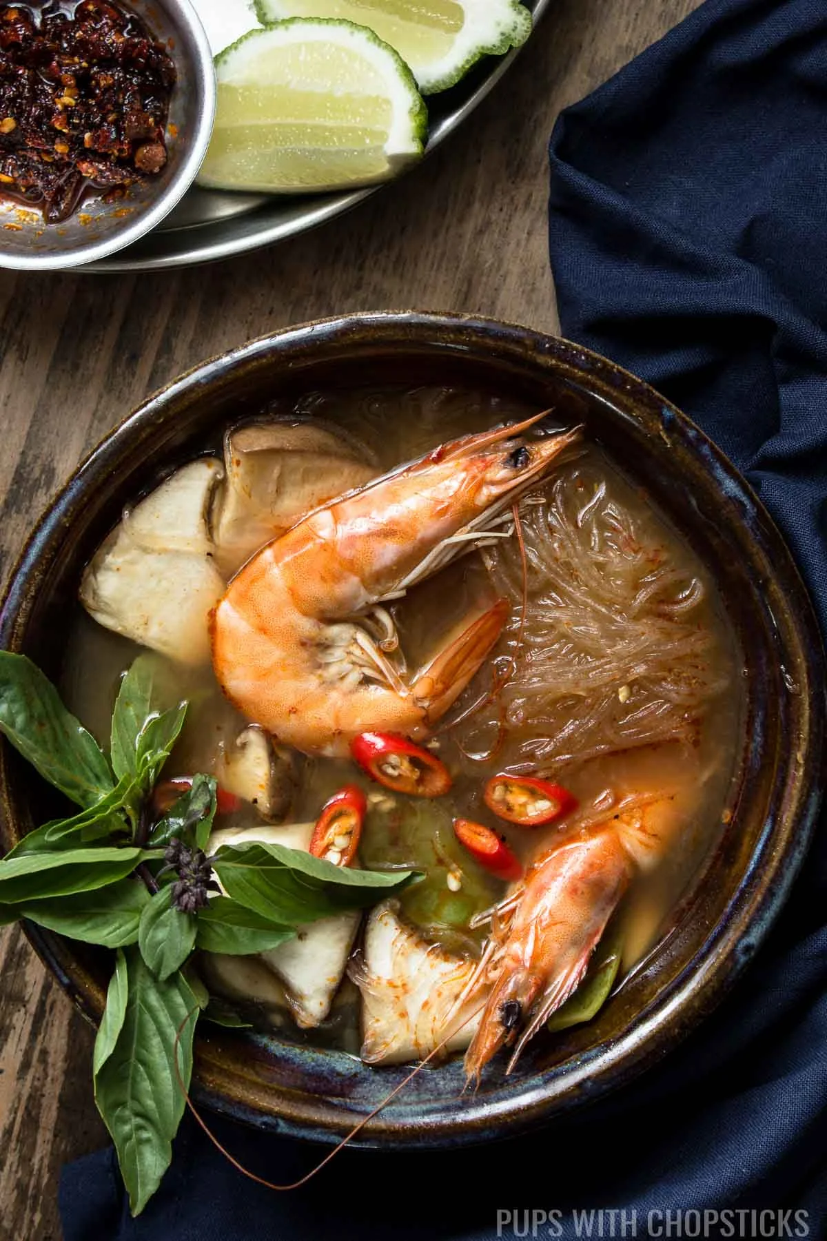 Tom Yum Goong (Thai Hot and Sour Soup with Shrimp)