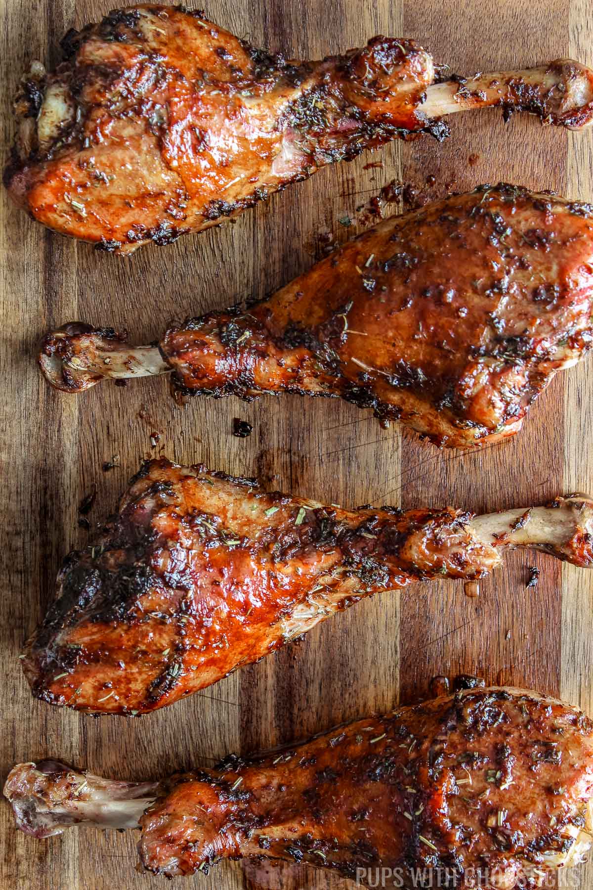 Roasted Turkey Legs With Herb Glaze