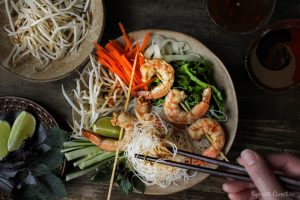 Vietnamese Grilled Shrimp Vermicelli Noodle Bowl